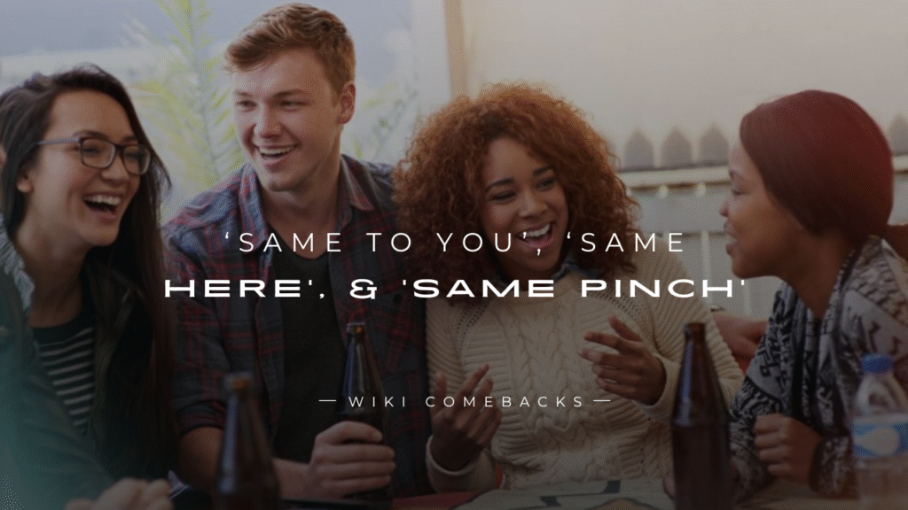 250+ Replies to ‘Same To You’, ‘Same Here’, & ‘Same Pinch’