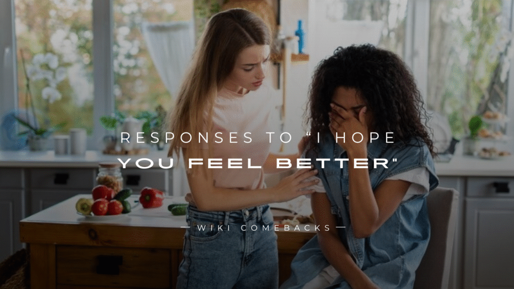 250+ Perfect Responses to “I Hope You Feel Better”