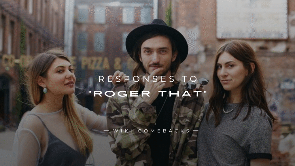 250+ Meaningful & Fun Responses To “Roger That”