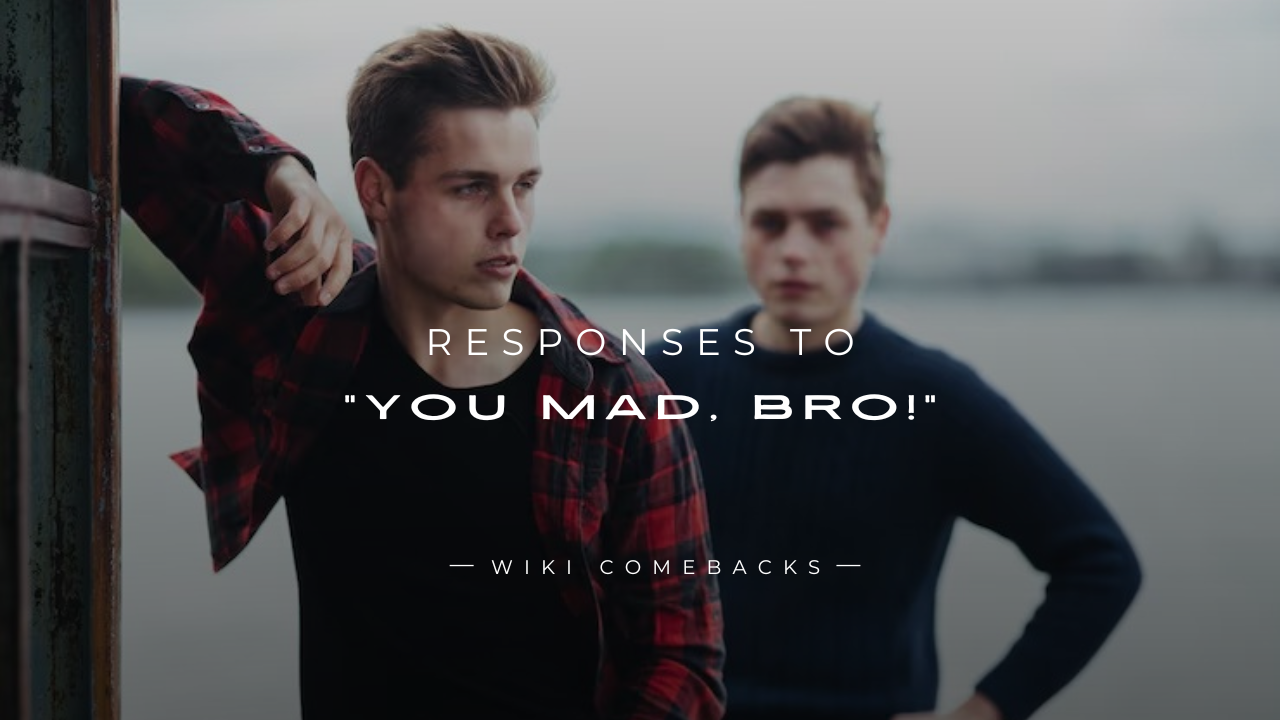 250+ Unique & Instant Responses To “You Mad, Bro!”